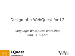Design of a WebQuest for L2