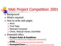 Web Project Competition 2001