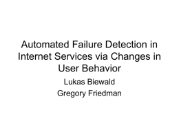 Automatic Web Application Failure Detection from User Behavior