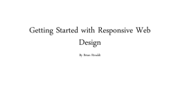 Getting Started with Responsive Web Design