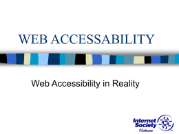 WEB ACCESSABILITY