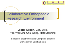 Collaborative Orthopaedics Research Environment