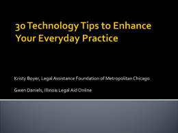 30 Tech Tips for Advocates