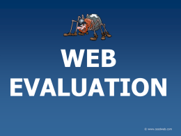 Web Evaluation PP