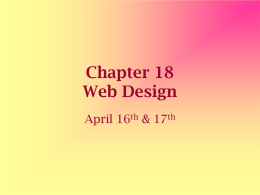 Chapter 18 Web Design - Boerne Independent School District