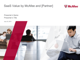 McAfee and Partner Joint Sales Presentation