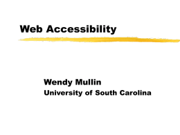 Web Accessibility - University of South Carolina