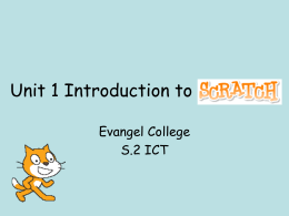 Unit 1 Introduction to Scratch