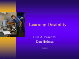 Reading and Learning Disabilities