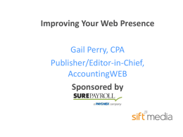 Improving Your Web Presence