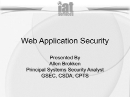 Top Ten Web Application Vulnerabilities