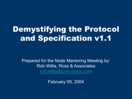 Protocol and Specification v1.1