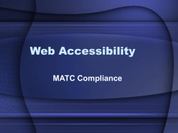 Web Accessibility - Madison Area Technical College