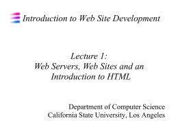 HTML Basics - California State University, Los Angeles