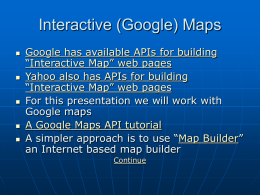 Interactive (Google) Maps