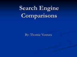 Search Engine Comparisons - Pennsylvania State University