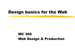 Design basics for the Web - Illinois State University