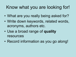 So you think you can find the information you need?