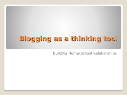 Blogging as a thinking tool