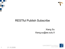 RESTful Publish Subscribe