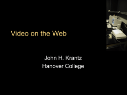 Video - Hanover College Psychology Department