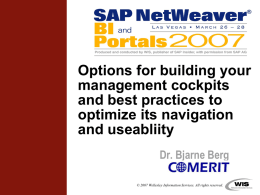 SAP Management Cockpits BI BW - Lenoir