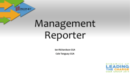 Management Reporter - Microsoft Dynamics GP & CRM Partner