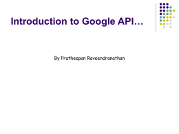 What is Google API? - University of Minnesota Duluth