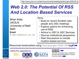 Web 2.0: The Potential Of RSS and Location Based Services