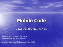 Mobile Code