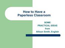 Powerpoint: How to Have a Paperless Classroom
