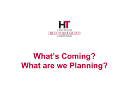 What are we Planning?
