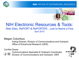 NIH Electronic Resources & Tools to Use
