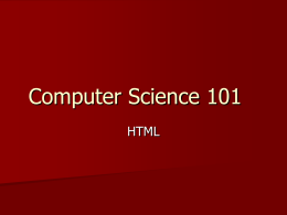 Introduction to HTML - Washington and Lee University
