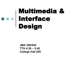 JMA 308/545 - Journalism and Multimedia Arts