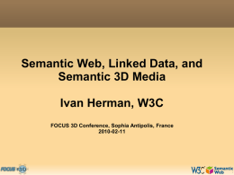 Semantic Web, Linked Data, and Semantic 3D Media