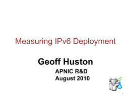 Measuring IPv6 Deployment - Labs
