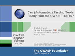(Automated) Testing Tools Really Find the OWASP Top 10?
