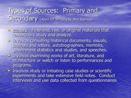 Basics In Citing Sources