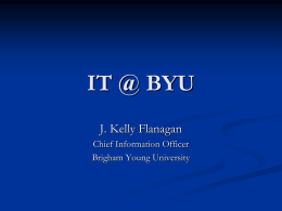 Service Oriented Architecture - BYU - Office of the CIO