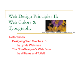 Design Principles & Web Graphics