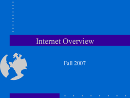 Internet Overview