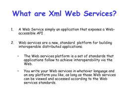 XML Web Services - University of Windsor