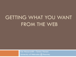 Getting what you want from the Web - LETA-Learning