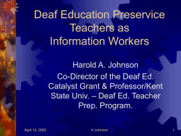 Deaf Education Preservice Teachers as Information Workers