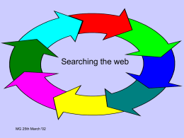 Searching the web - Computer and Information Science