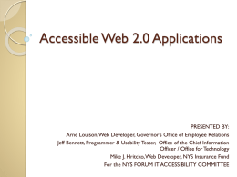 Accessible Web 2.0 Applications