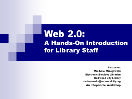 Five Weeks to a Social Library: Getting Up to Speed with Web Feeds