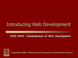 Powerpoint intro to web develpment