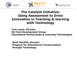A Catalyst for Collaboration: Supporting Teaching with Technology